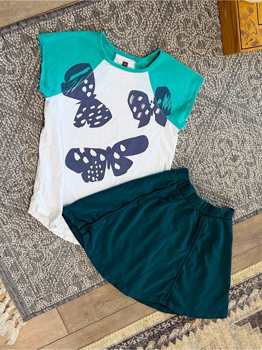Tea Collection Girls Shirt & Skirt Matching Outfit Set